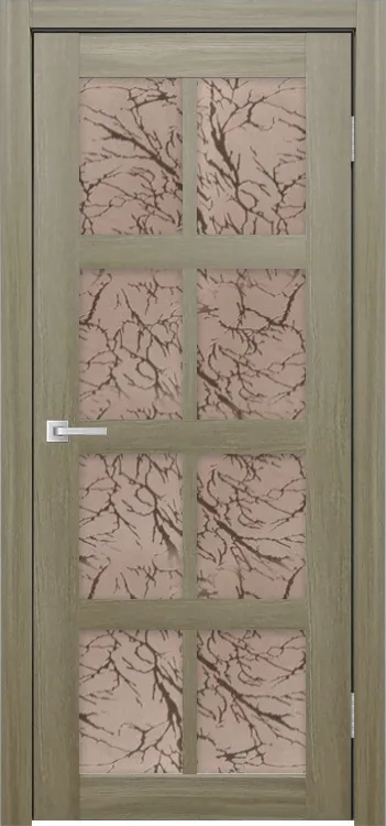 Фото Межкомнатная дверь Легенда К-8 Тон Неаполь Остекление Гранит бронза